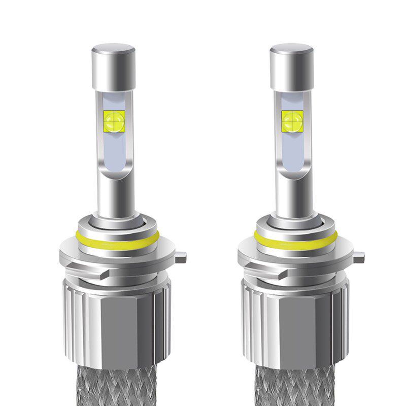 汽车led大灯4300k带透镜P50科瑞灯珠 编织带 铝带散热超亮H4H7H11