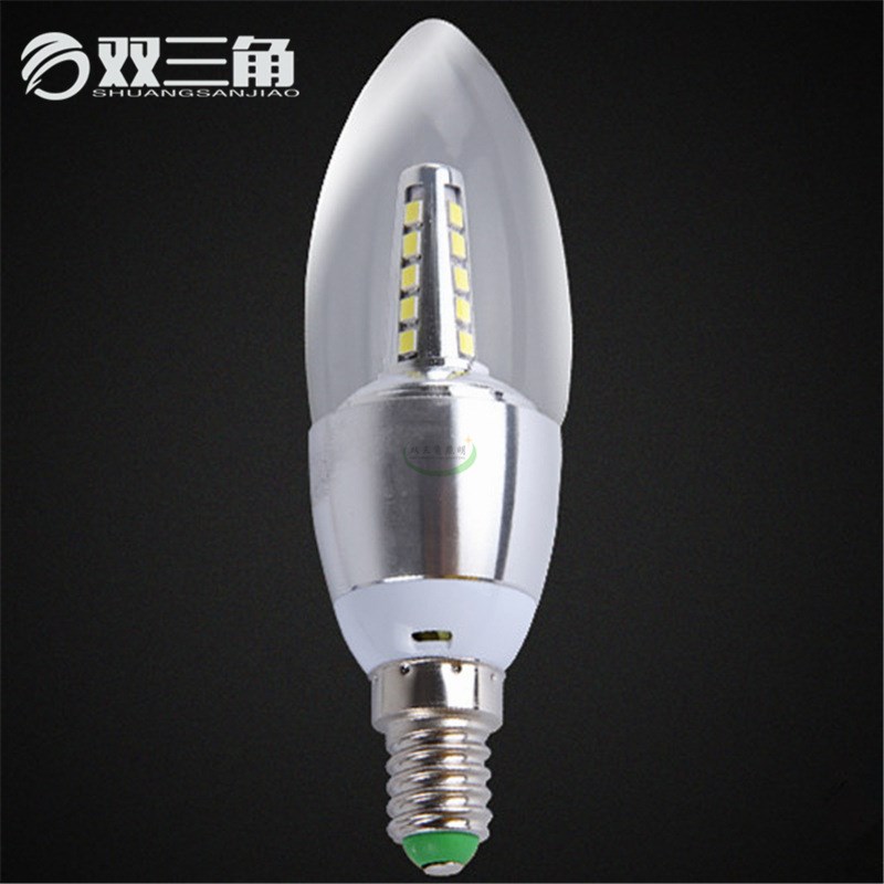 LED蜡烛灯 3W 5W新款拉尾泡蜡烛灯泡 E14小螺口尖泡led灯泡