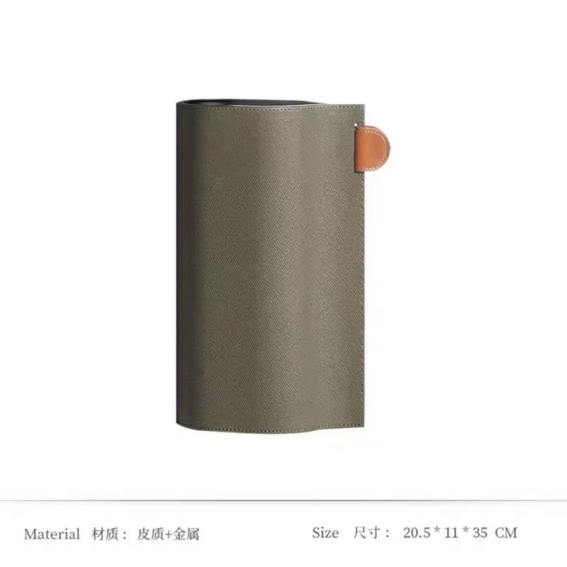 现代简约金属马毛皮革创意艺术花器花瓶摆件桌面客厅装饰品样板间