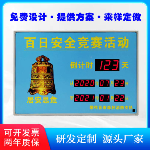 工业安全生产无事故日LED看板