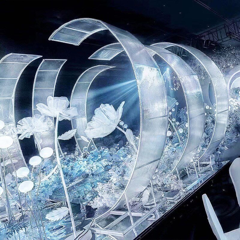 led时光隧道灯景区公园广场走廊户外防水氛围景观几何造型拱门灯