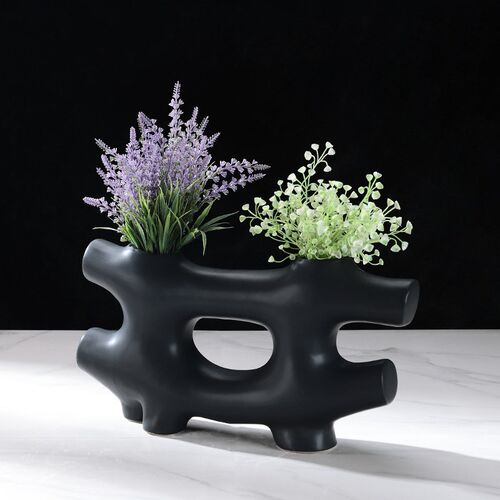 简约现代几何创意陶瓷摆件 轻奢极简样板间售楼软装花器饰品