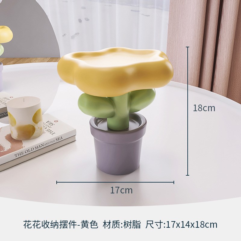 创意落地茶几沙发边客厅摆件角几装饰品桌子边柜郁金香小边几