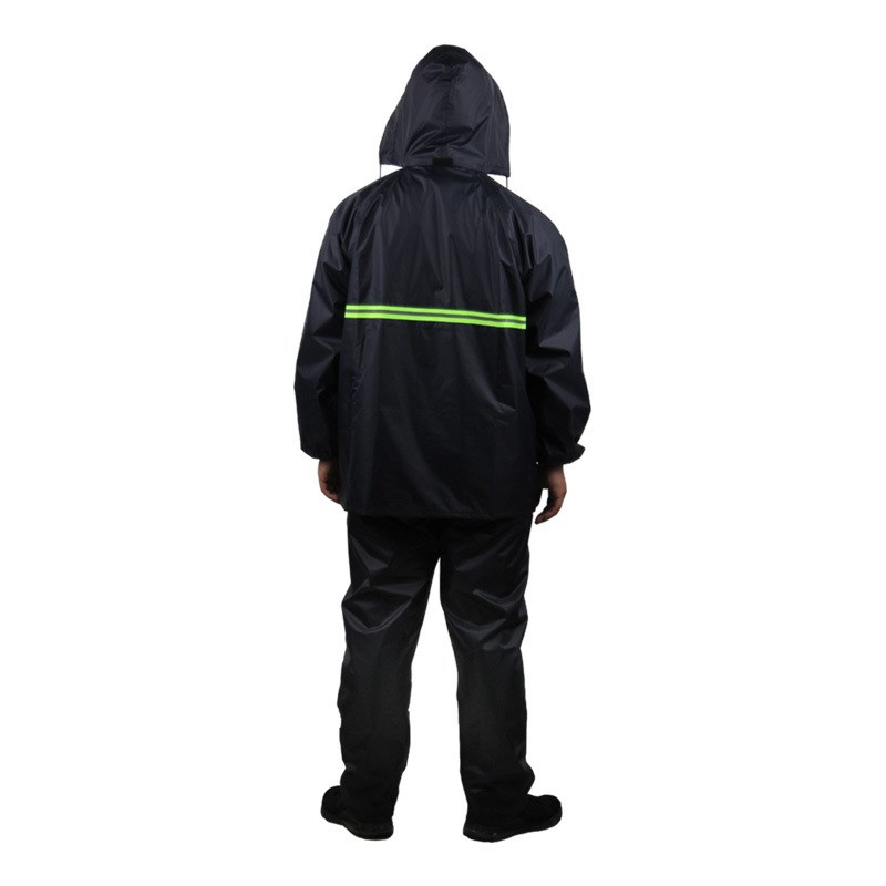 SAFEMANN211-1A带反光条雨衣套装 双层防洪防水安全雨衣