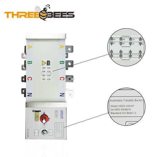 VISION VSQ4-400A双电源自动转换开关切换开关400A 4P