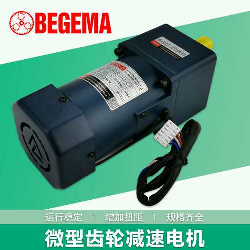 BEGEMA宝戈玛调速电机单相220V牙箱6IK300RGU-CF/6GU30K 微型马达