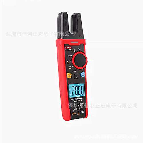 优利德UT256A真有效值数字叉形表高精度U型电流表200A交流钳形表