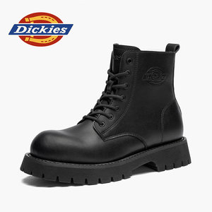 Dickies官方真皮高帮马丁靴子男