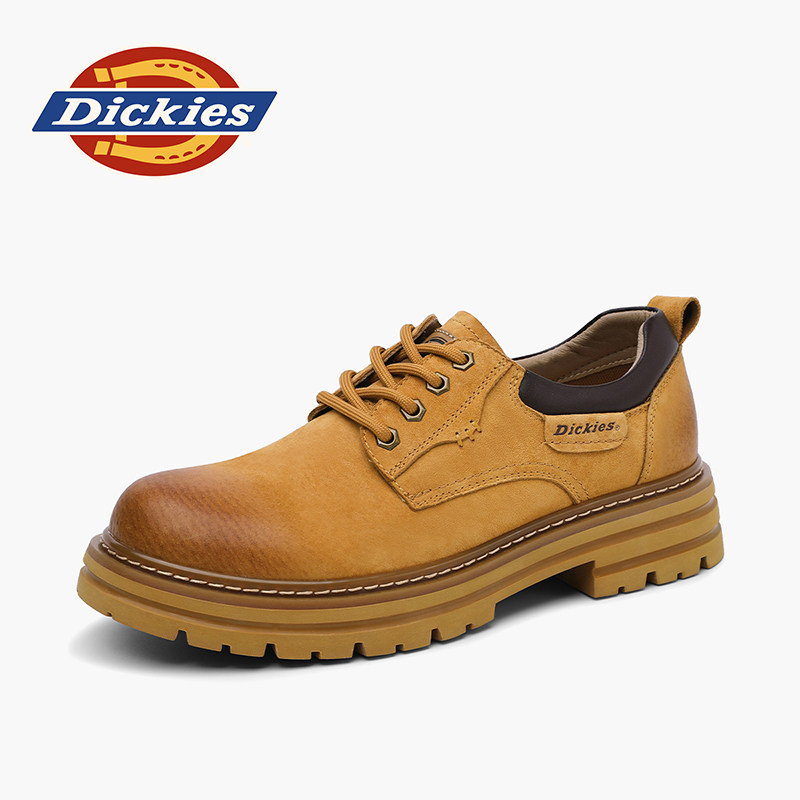Dickies正品真皮工装马丁靴子男