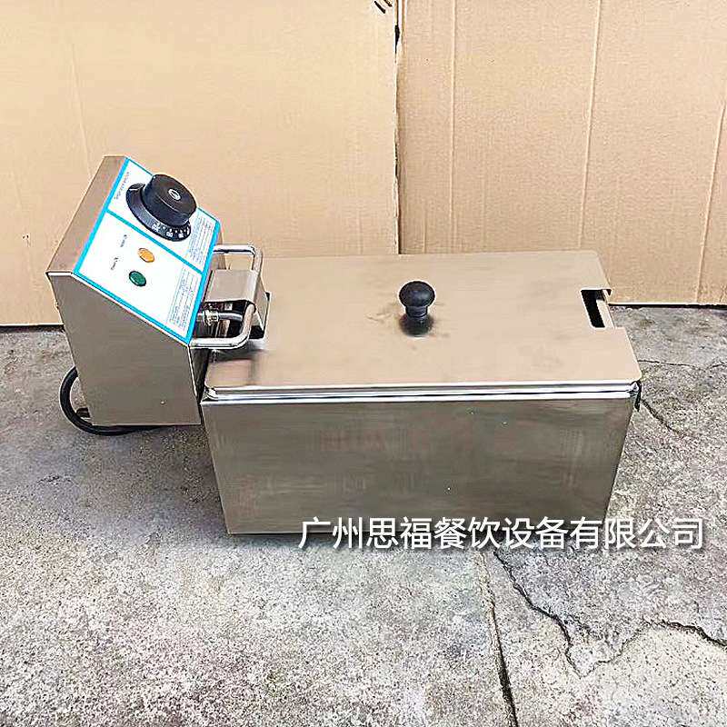 4A台式电热单缸电炸炉4L电炸锅天妇罗小型油炸机加厚不锈钢油炸炉