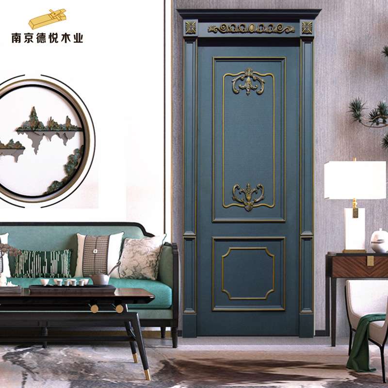 南京可订木门室内卧室卫生间隔音欧式雕花烤漆套装实木门厂家直销