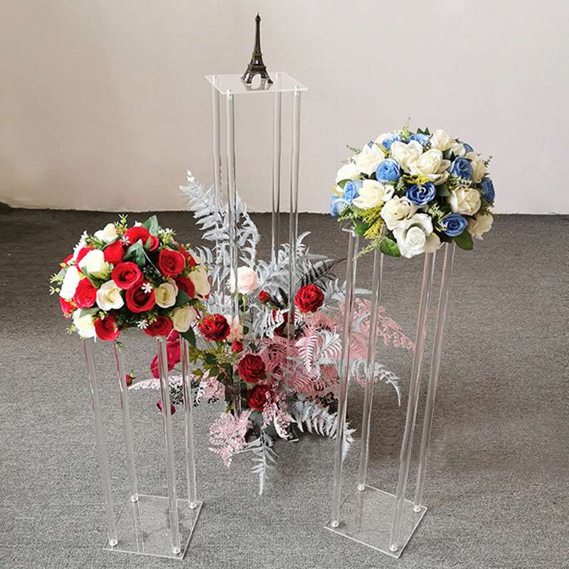 水晶引花架婚庆桌摆花装饰架 舞台橱窗布置透明亚克力婚礼花架