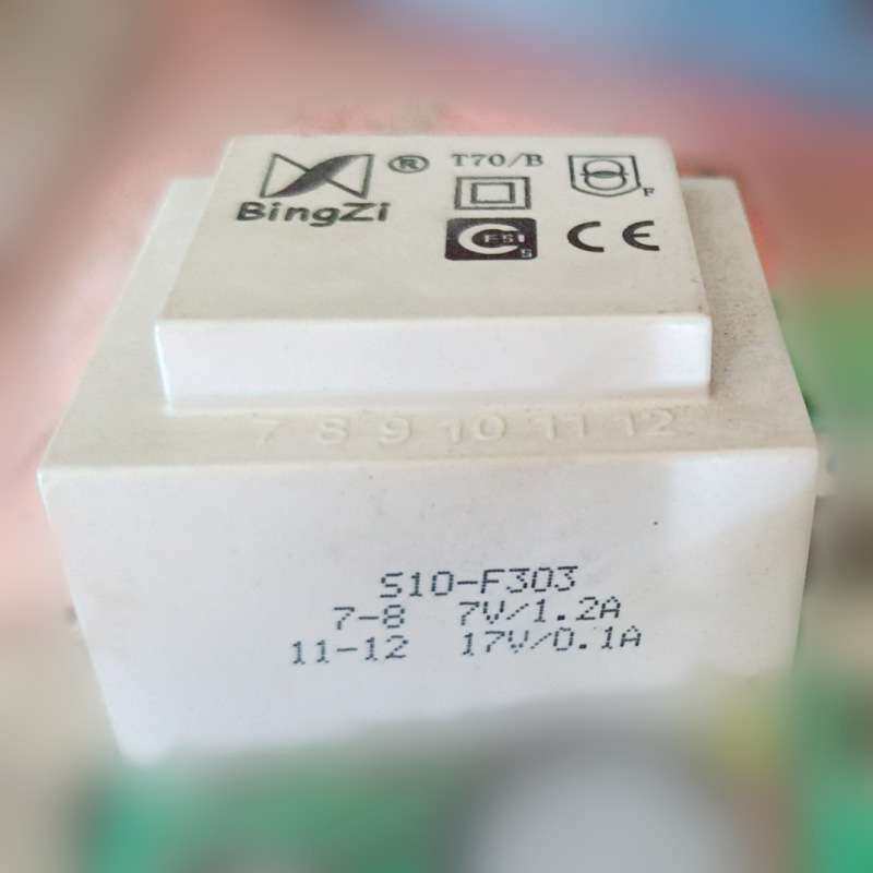 BingZi T70/B S10-F303 7-8 7V/1.2VA 11-12 17V/0.1VA电源变压器