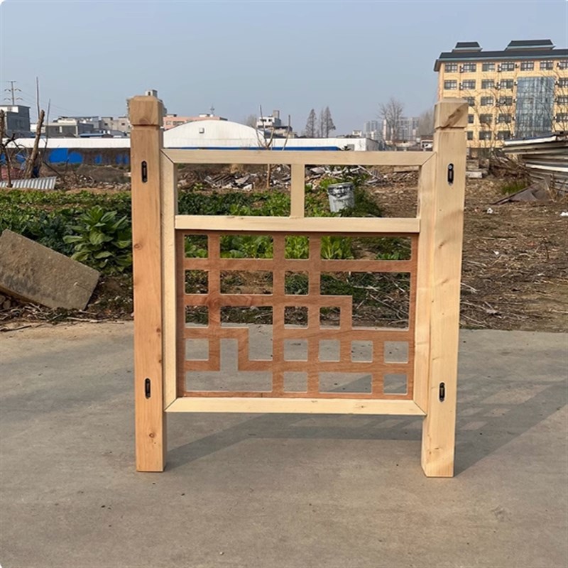 新款婚庆新中式木质栅栏路引婚礼布置实木复古围栏装饰鹊桥道具