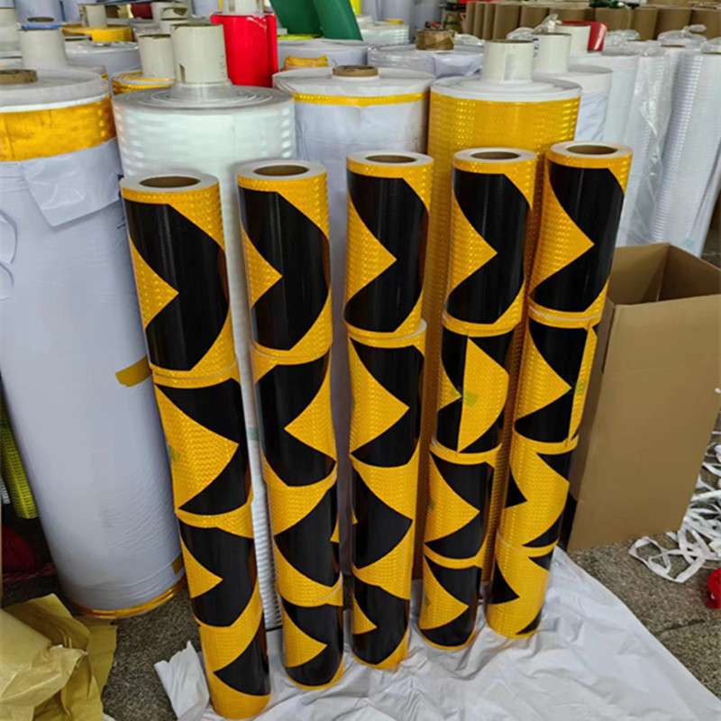反光警示胶带工程级反光膜汽车反光贴交通标示直纹红白反光条防水