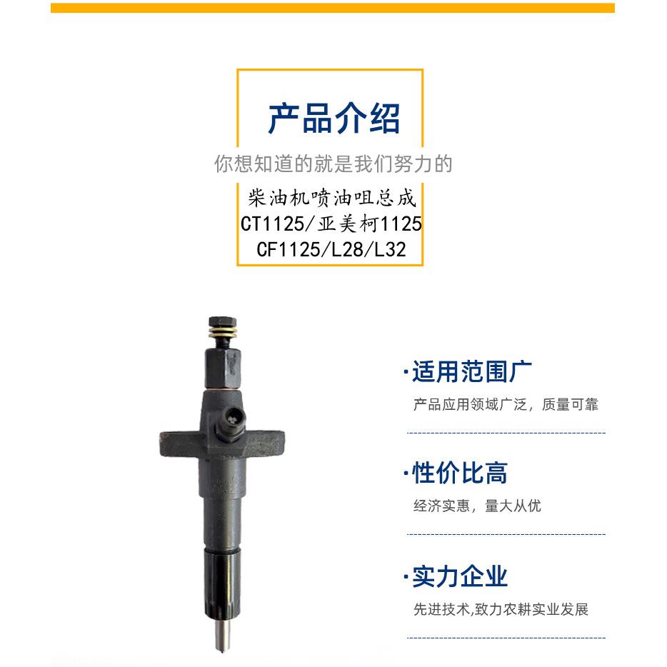 鑫亚亚美柯柴油机喷油嘴总成 ct1125l28l32cf1125柴油机529油咀