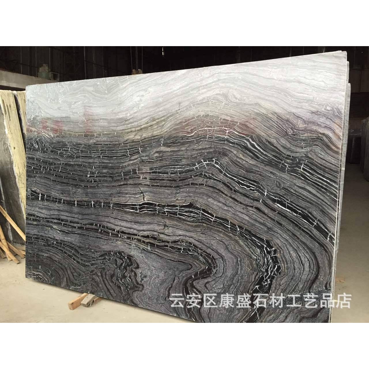 大量供应古木纹黑木纹大理石 木纹大理石热销中