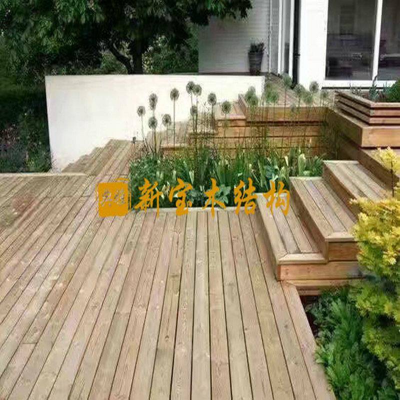 防腐木地板户外实木地板厂家木平台露台花园庭院地板室外地板地垫