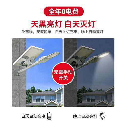 厂家直销太阳能路灯户外家用室内外庭院灯 太阳能LED感应式庭院灯