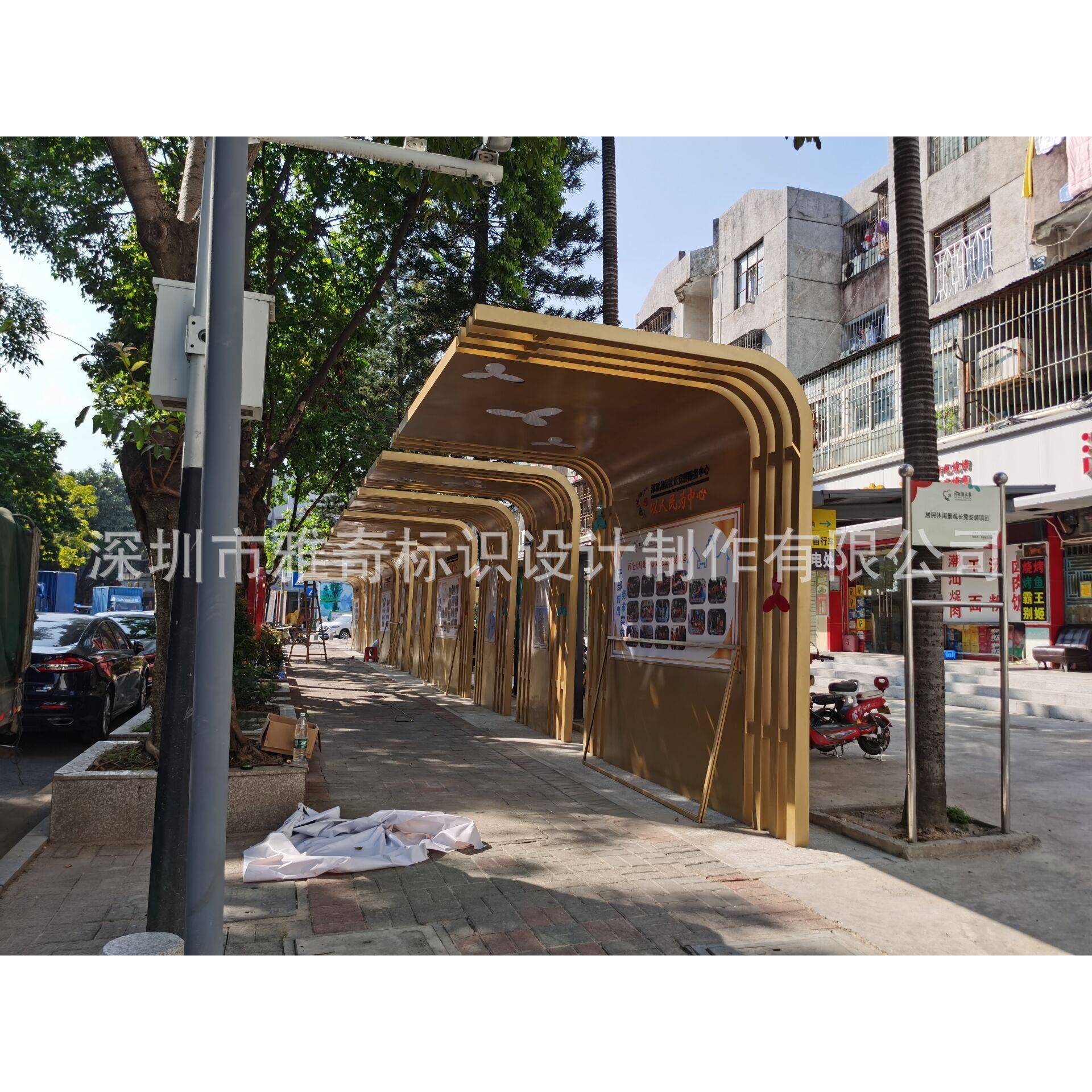 学校户外宣传栏广告牌景区精神堡垒发光字不锈钢烤漆文化墙n广告