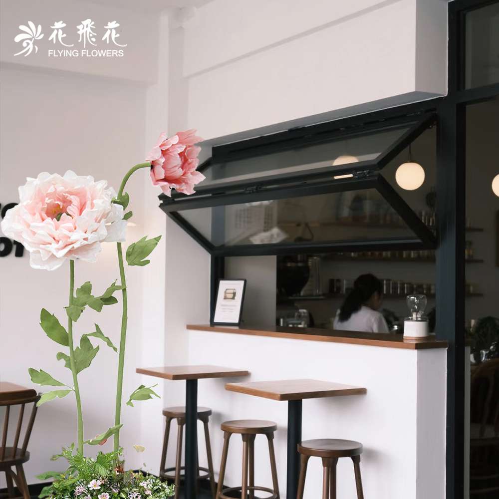 大型手工牡丹纸花道具商场美陈活动布置婚礼春季橱窗陈列仿真花艺