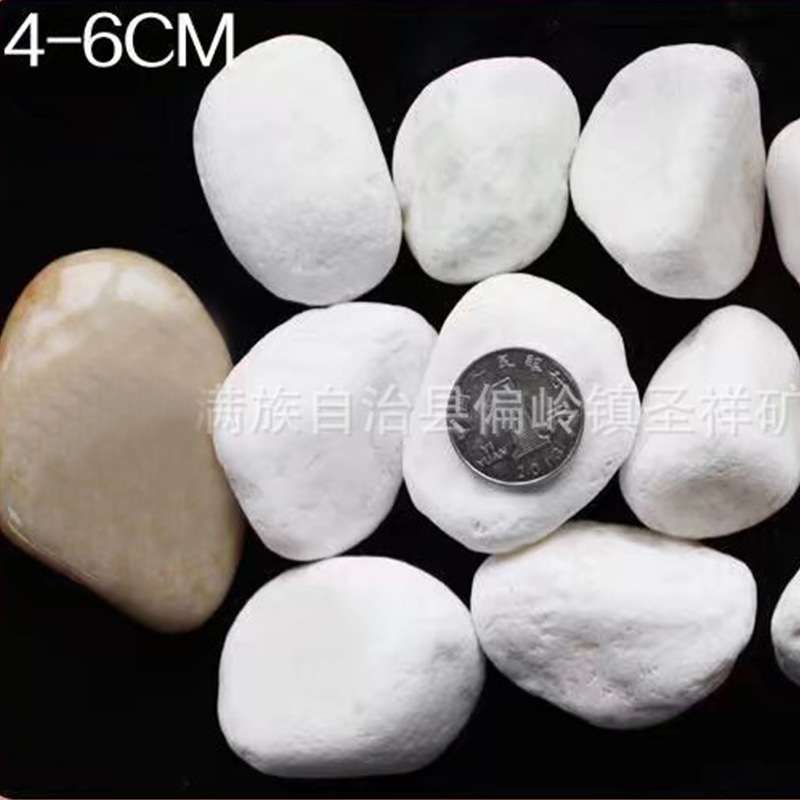厂家 绿化用鹅卵石 园林景观沙石 白色机制花盆容器鹅卵石