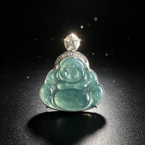 【芳芳力荐】天然A货翡翠 佛公吊坠