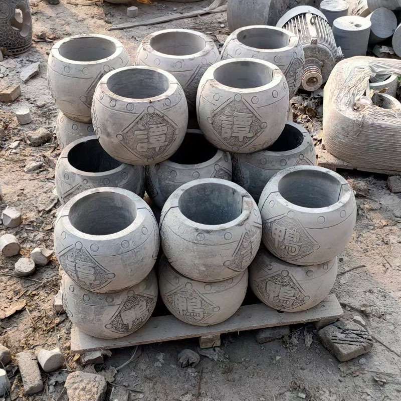 新中式仿古石材建筑 多种石材石料工艺品摆饰柱皮石柱基石