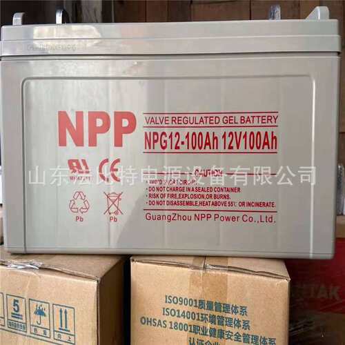 NPP胶体蓄电池NPG12-100Ah光伏发电12V100Ah轨道交通 NPG12-100Ah