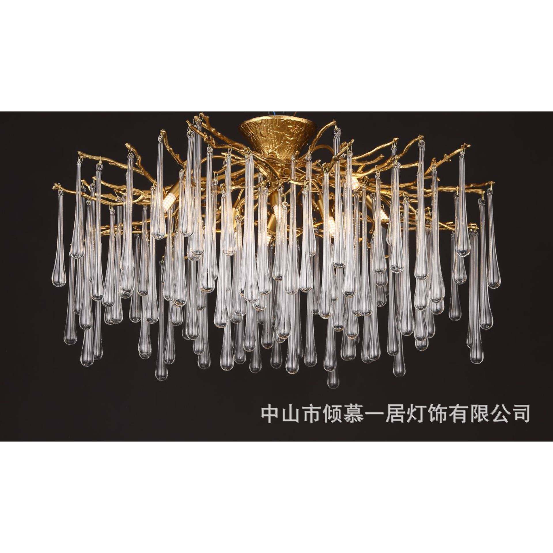 美式灯新款树枝吸顶灯葡萄牙艺术灯客厅灯卧室灯餐厅灯水晶吊灯