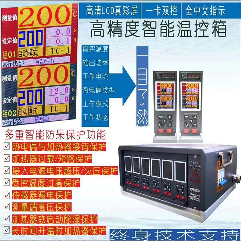 热流道温控箱一卡双控智能防烧进口芯片插卡式温控表温控器