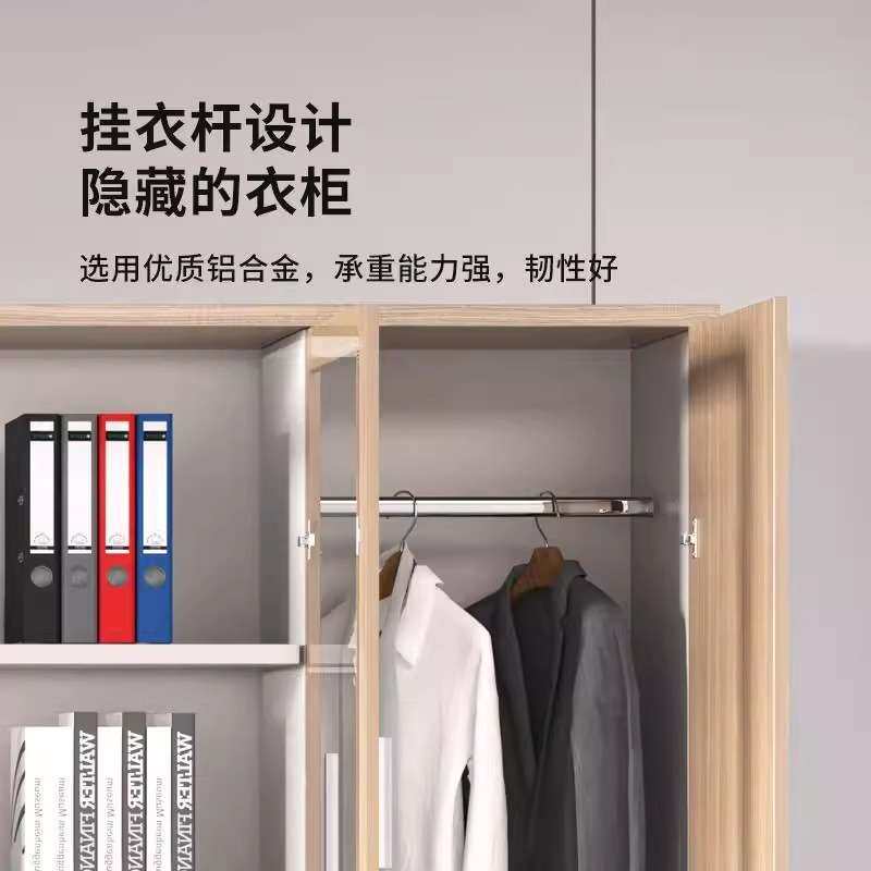防尘书柜文件柜木质简约现代档案柜资料柜储物柜玻璃带锁办公室柜