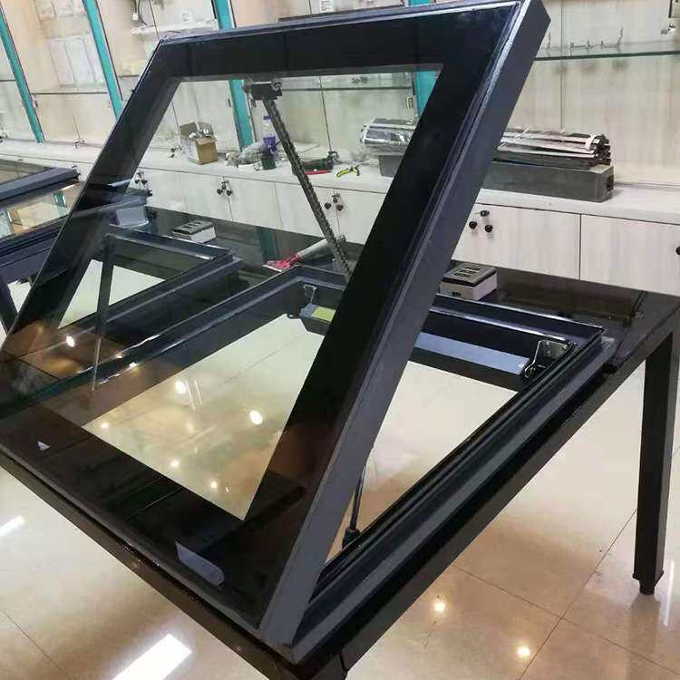 铝合金斜木屋顶天窗斜屋面坡面房顶阁楼窗阳光房电动地下室天窗