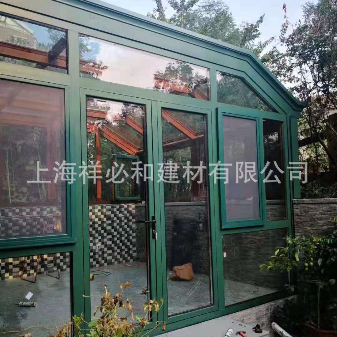 上海厂家直销阳光房铝合金钢结构阳光房户外别墅楼顶移动阳光房