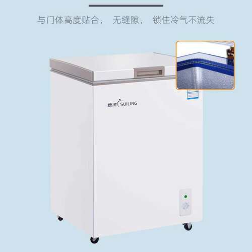 穗凌BD-228K冰柜小型迷你冷柜商用家用单温雪柜卧式冷藏冷冻冰箱