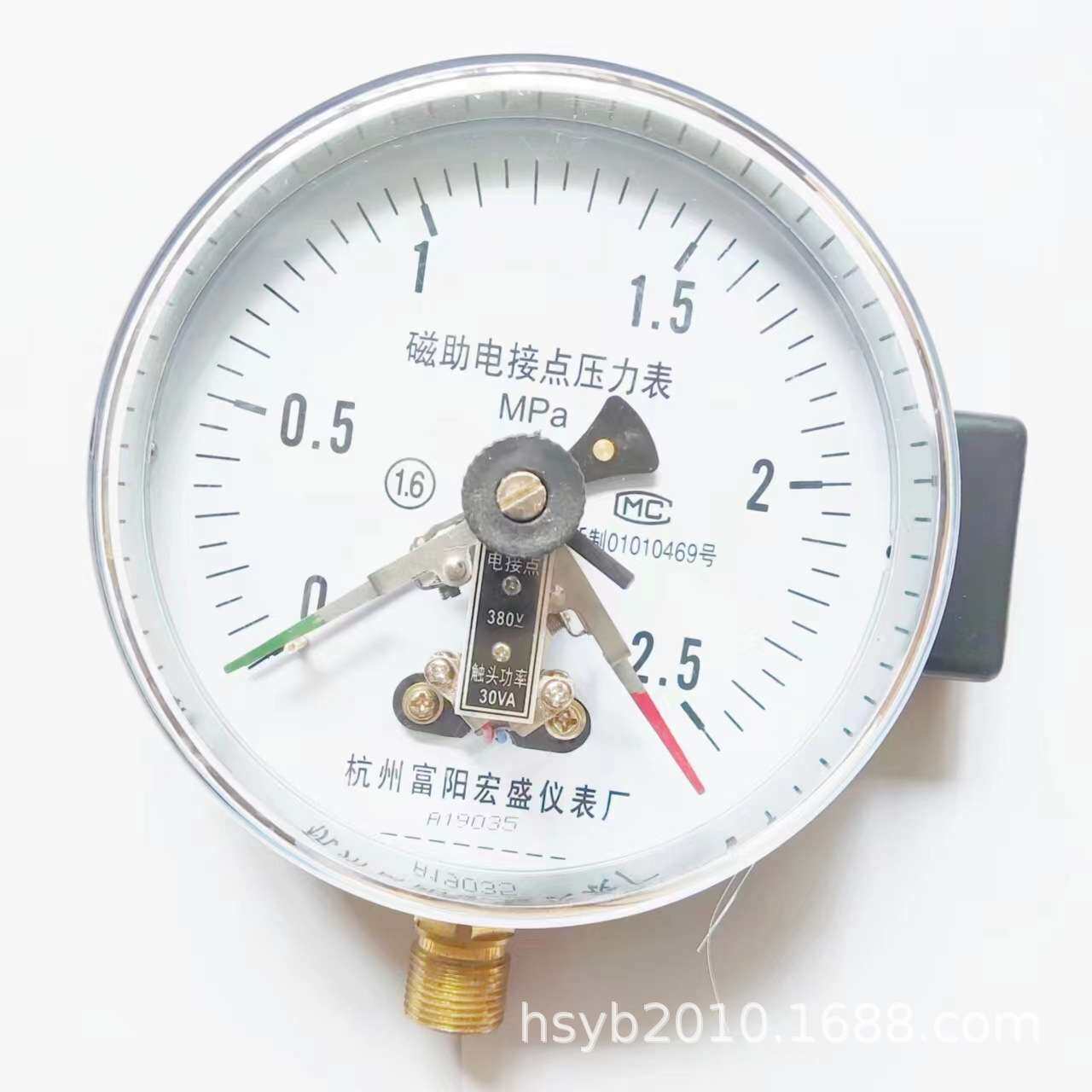 磁助电接点压力表YXC-150(低压),380V/30VA,螺纹M20*1.5