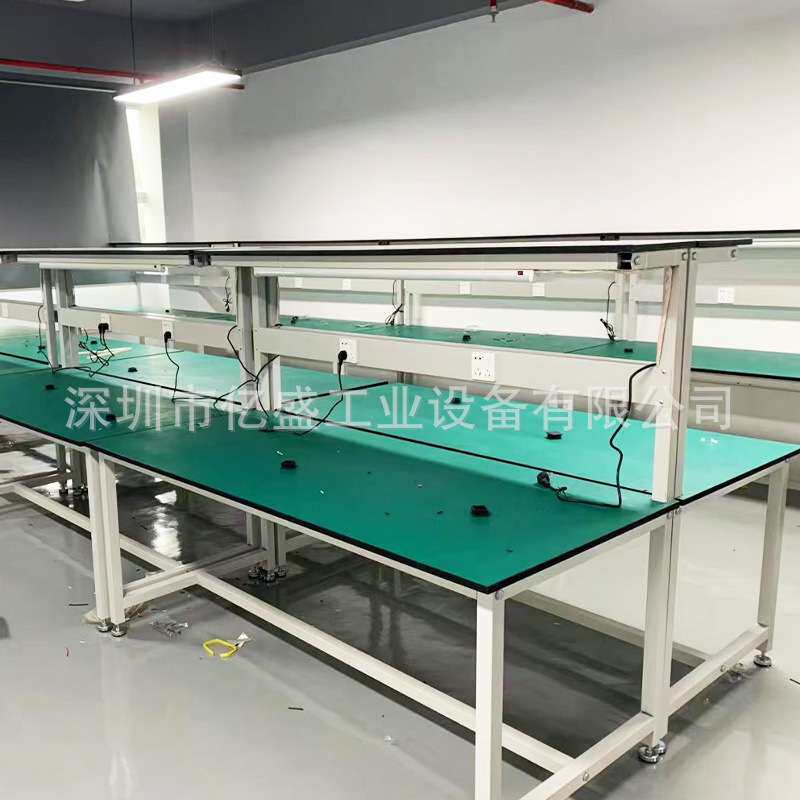 珠海供应防静电精益管QC检验工作台汽车连接器铝型材手工操作台