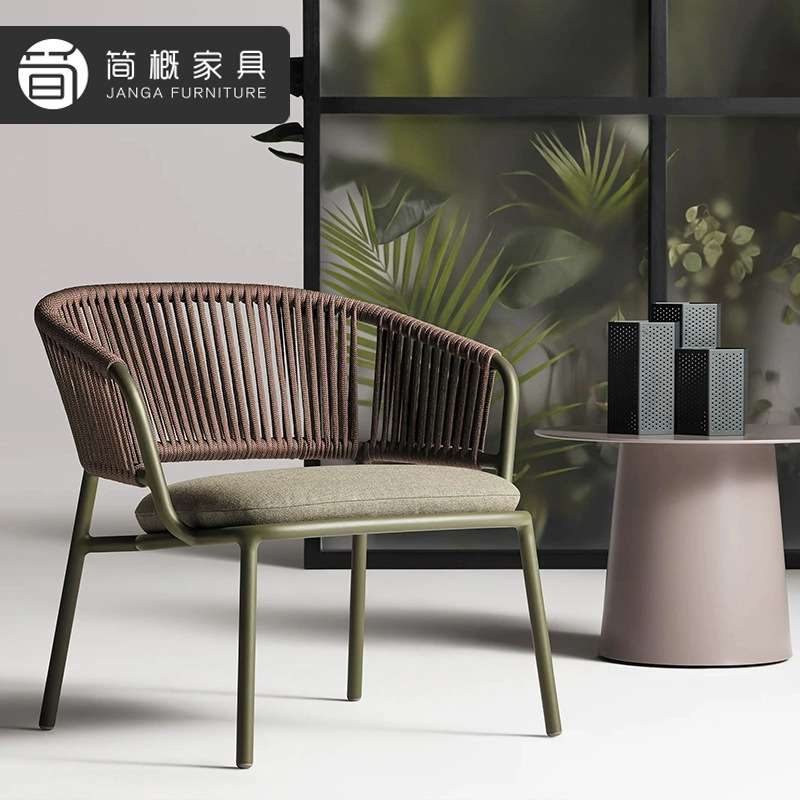 休闲别墅阳台桌椅三件套户外防雨防晒藤编茶桌椅庭院花园单人沙发