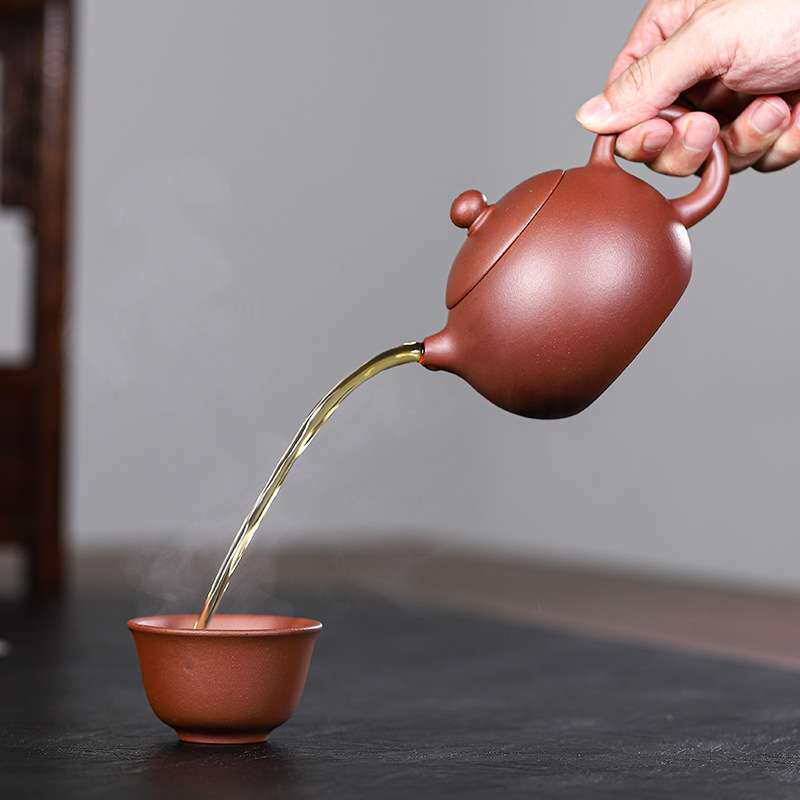 宜兴家用紫砂壶西施壶套装手工泡茶壶茶杯套装套组原矿中槽青茶壶
