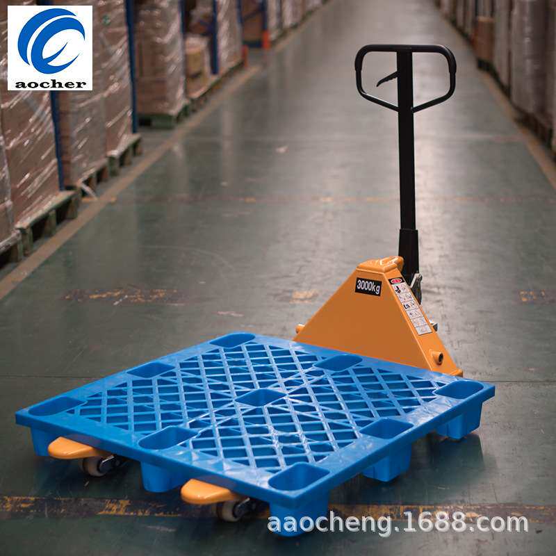 手推叉车手动液压铲车托盘搬运车DF2吨AC3T油压拖板推车地牛老虎
