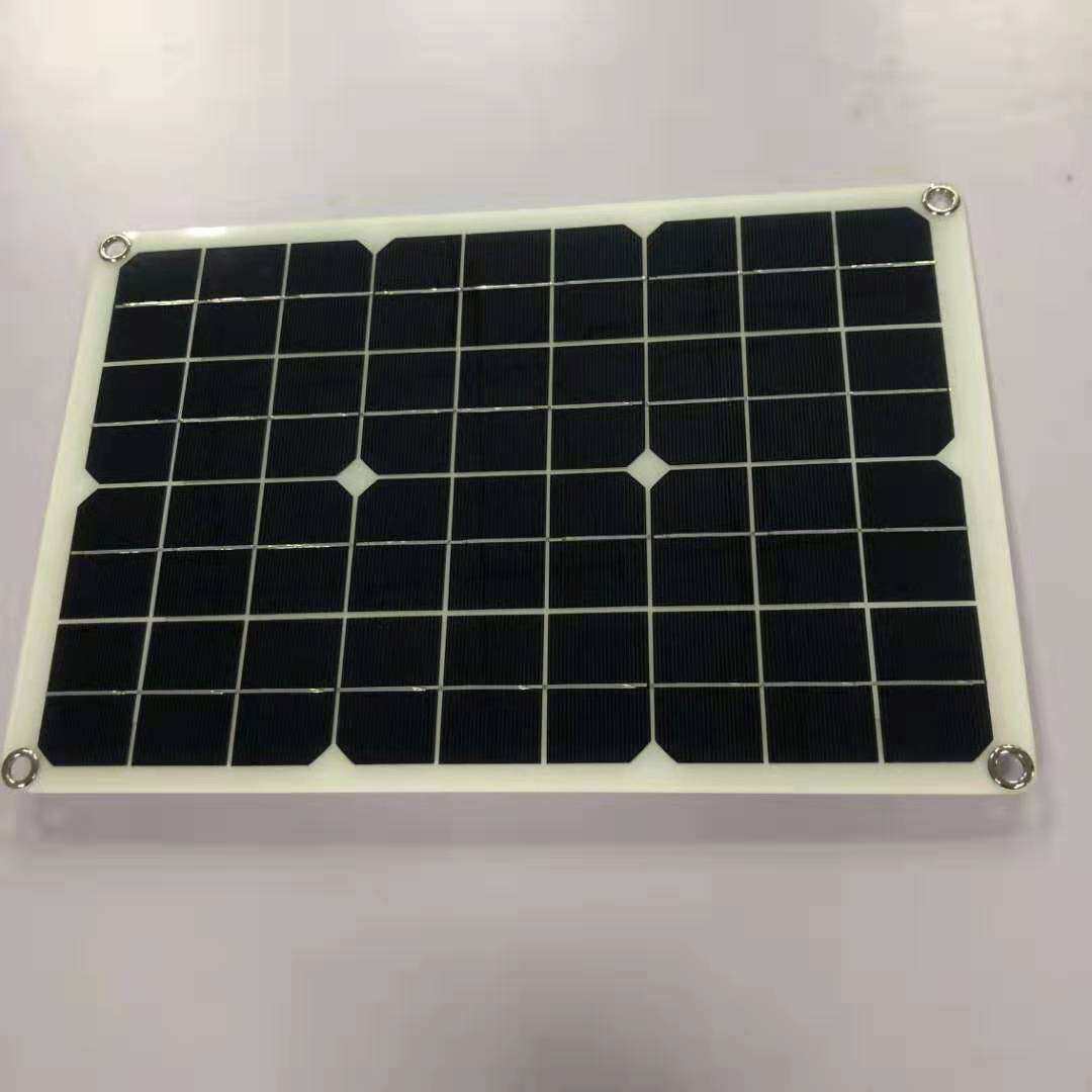 单晶20W太阳能板充电器户外应急太阳能手机汽车游艇充电光伏板