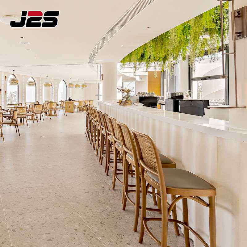 北欧诧寂风实木藤编餐椅民宿酒店售楼处洽谈西餐厅咖啡厅桌椅组合