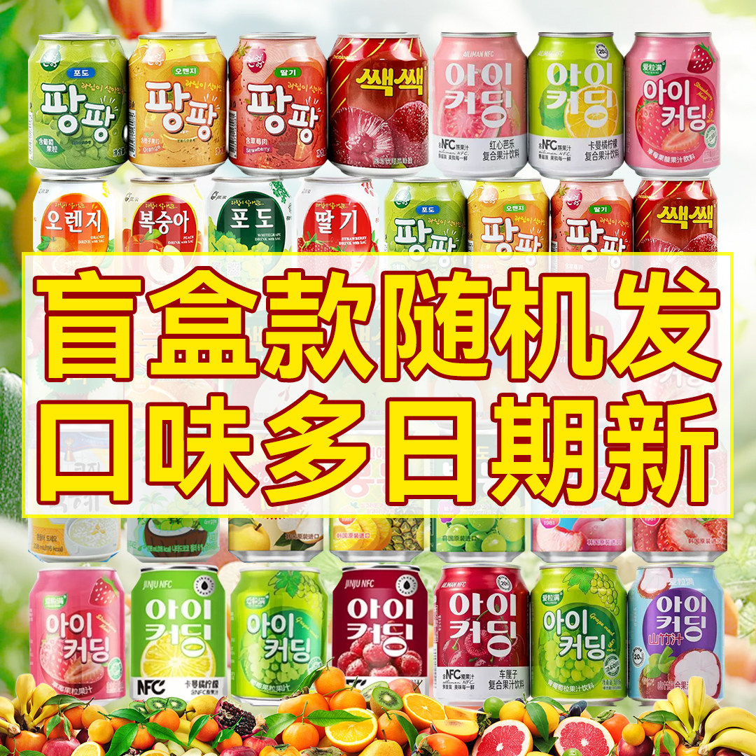 韩式风味含果肉果汁238ml小罐装