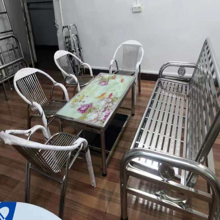 茶几桌客厅家用出租房简易小桌子简约钢化玻璃不锈钢脚长方形桌子