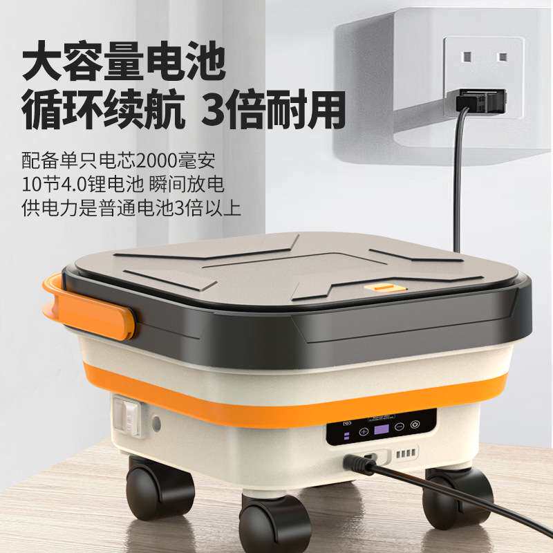 洗车机小型家用 跨境多功能水箱锂电便携滚轮式智能折叠清洗机