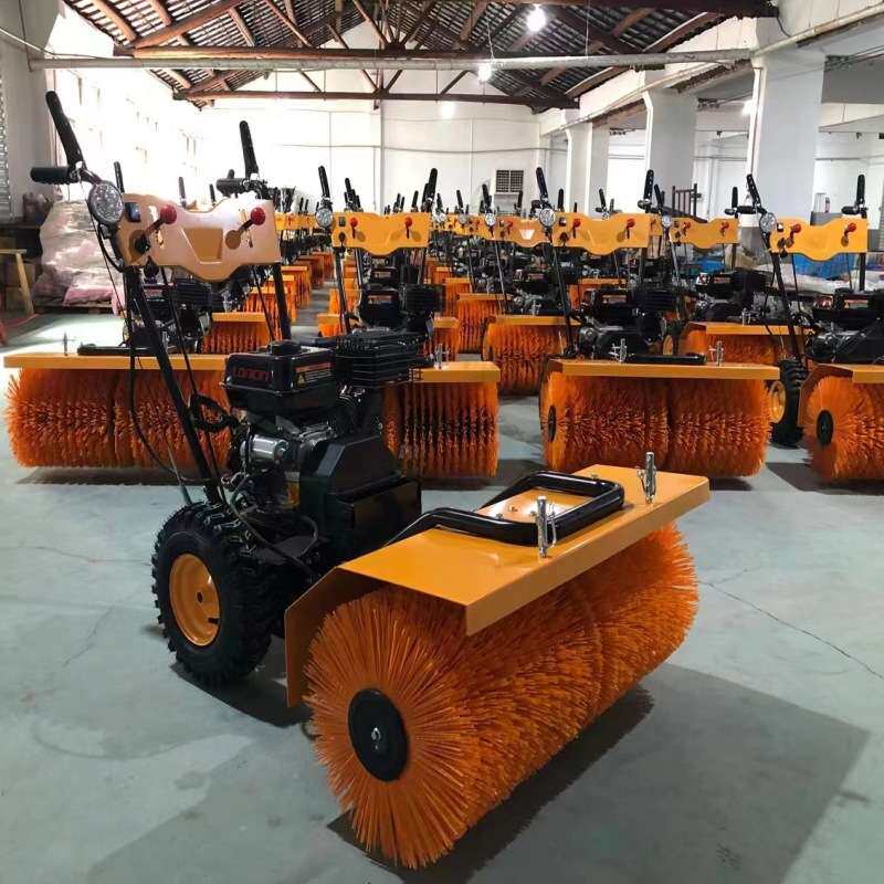 可带收集器的小型手推式扫灰机80型工程地坪施工路面清理扫灰机