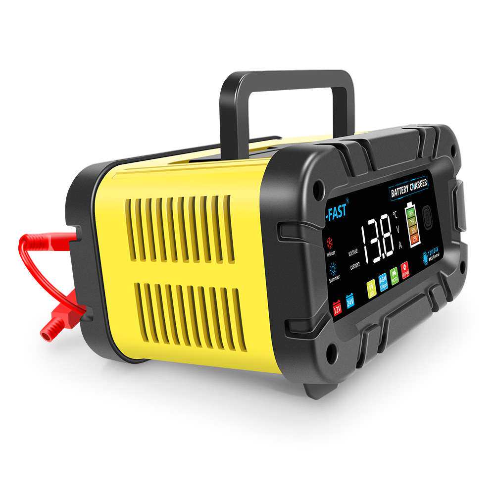 E-FAST 12V24V20A大功率电瓶充电器 锂电铅酸通用智能充电机彩屏