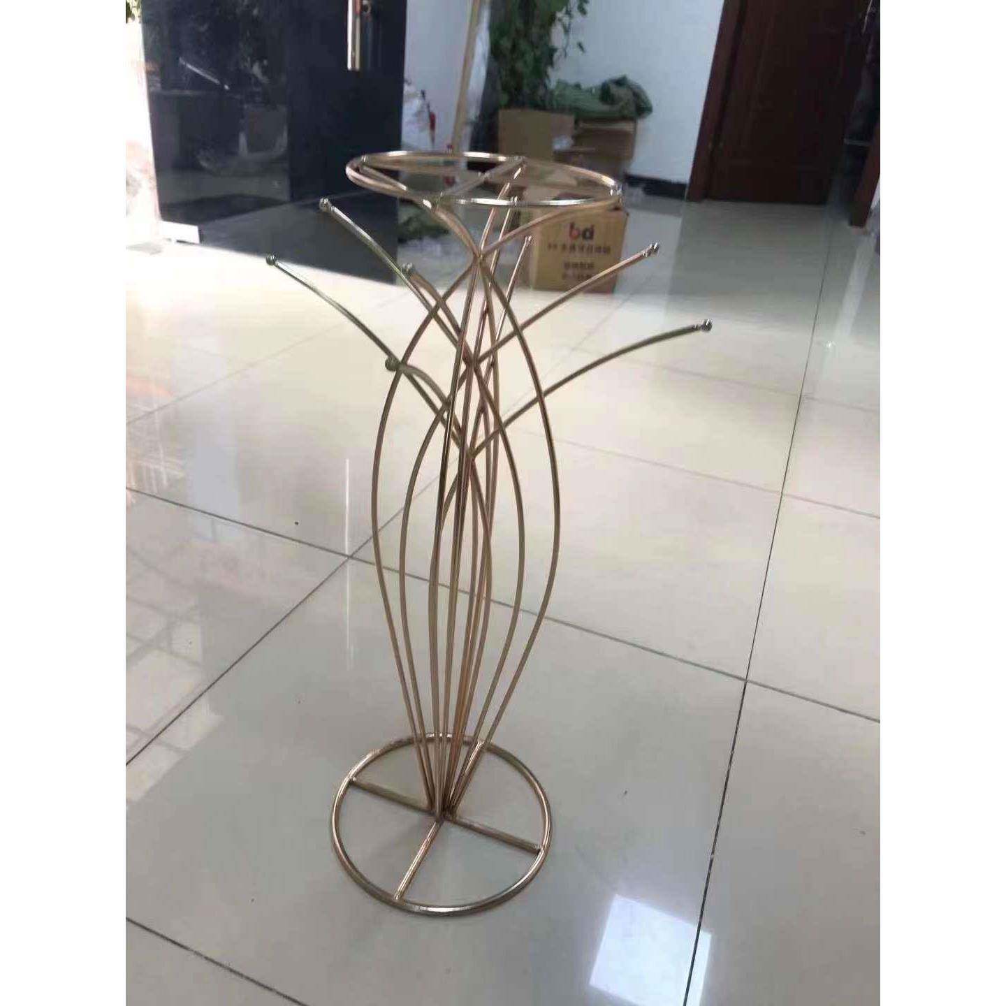伊人汇美人鱼桌花架路引铁艺镀金婚庆礼宴会舞台酒店道具源头工厂