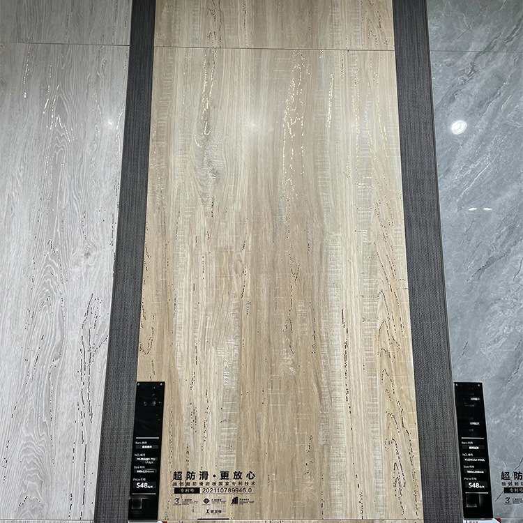 全瓷瓷砖柔光木纹客厅金丝釉地砖600x1200灰色银丝厨卫阳台墙砖
