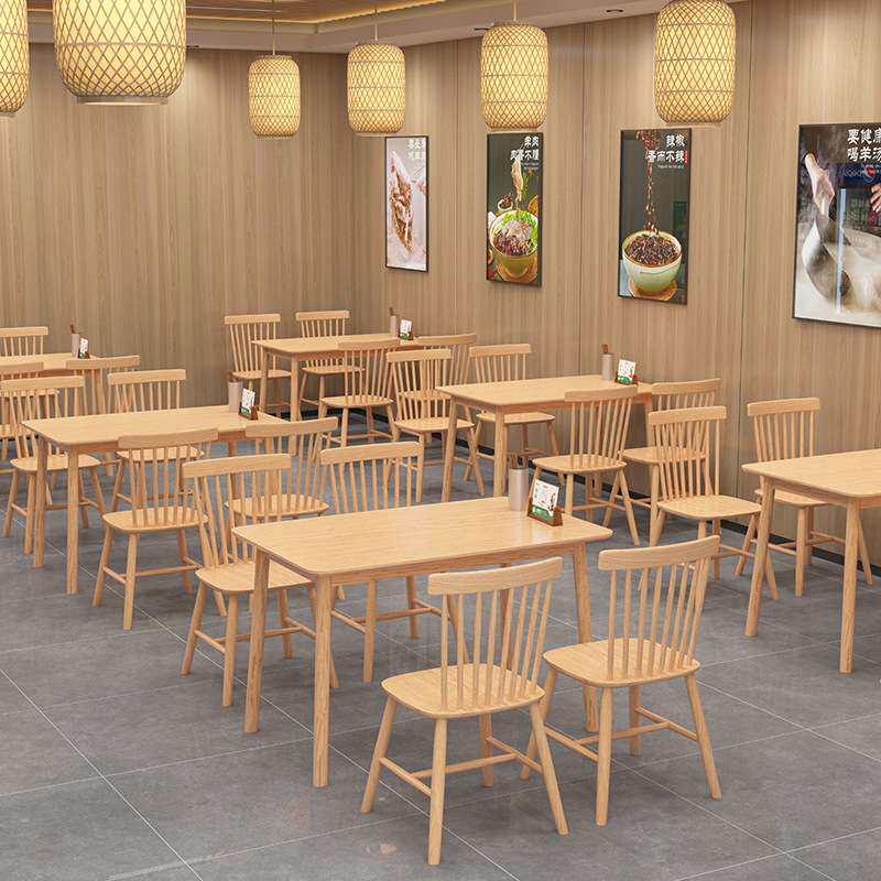 北欧餐桌实木家用饭桌长方形书桌椅一桌四椅现代简约餐厅桌椅组合